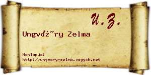 Ungváry Zelma névjegykártya